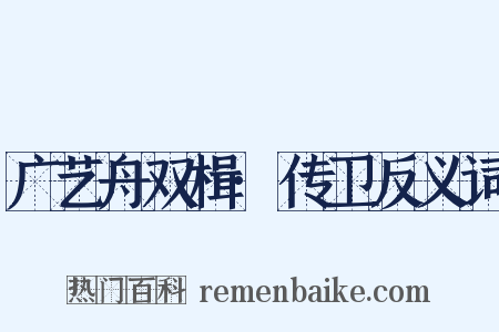 广艺舟双楫·传卫反义词是什么意思的图片